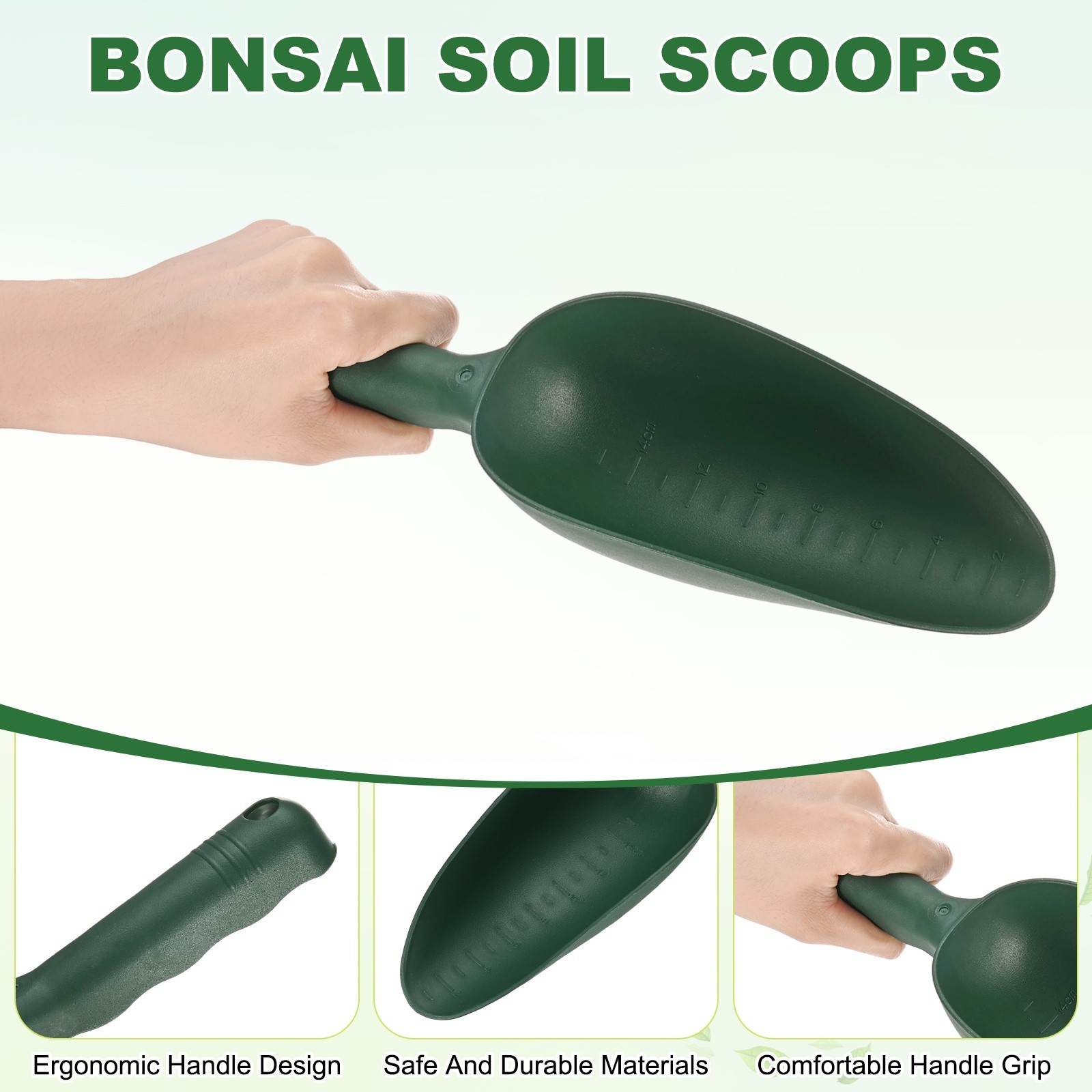 2-Pack 11.81 Inch Plastic Garden Shovel Hand Shovels for Digging [Dark Green] gallery