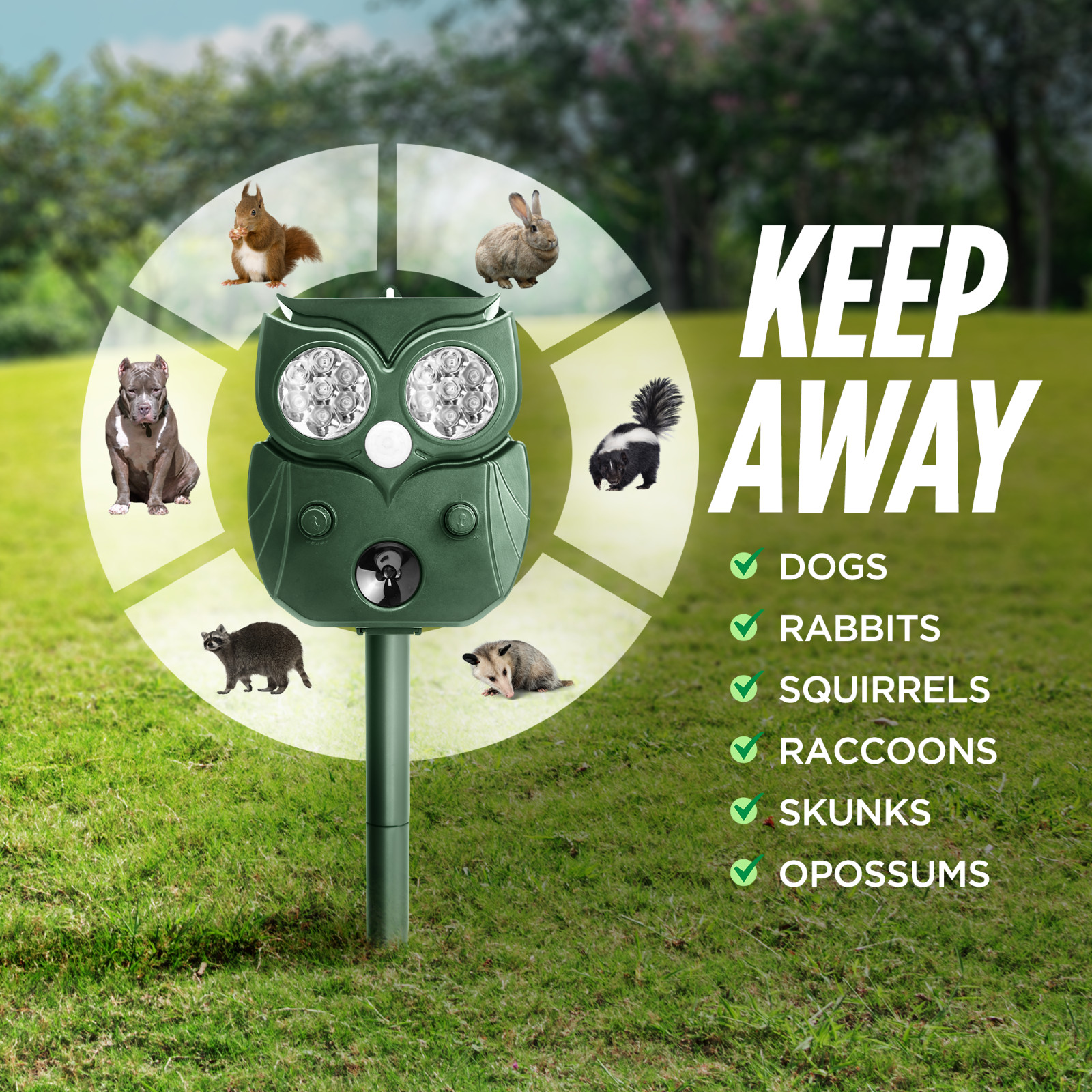 Guard Dog Ultrasonic Animal Repeller – Waterproof Pest Deterrent for Outdoor Use gallery