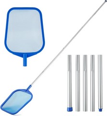 Pool Skimmer Net with Adjustable Aluminum Pole 23 to 60 Inches Ultra Fine Mesh