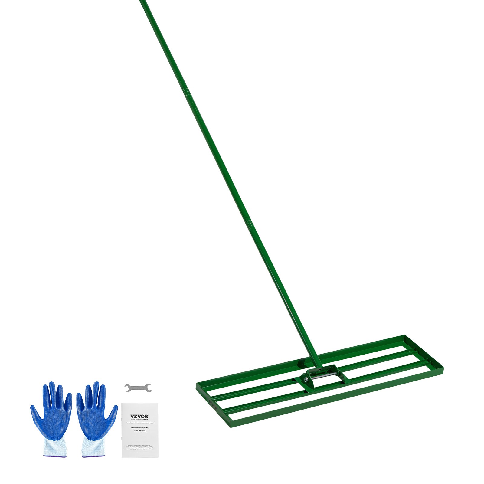 VEVOR Lawn Leveling Rake 36"x10" Level Lawn Tool with 78" Steel Extended Handle gallery