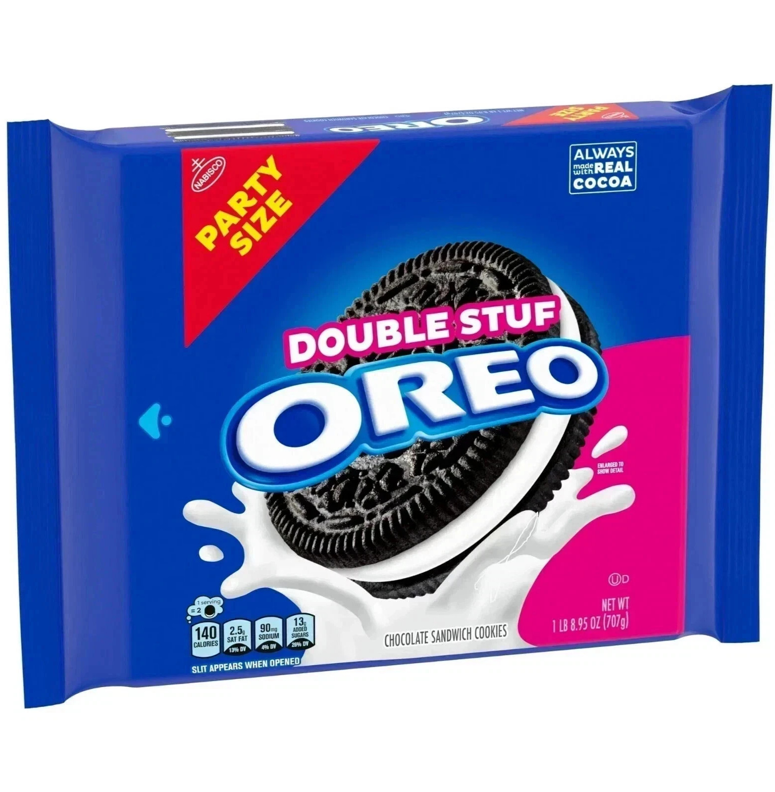 OREO Double Stuf Chocolate Sandwich Cookies, Party Size, 24.95 oz package, gallery