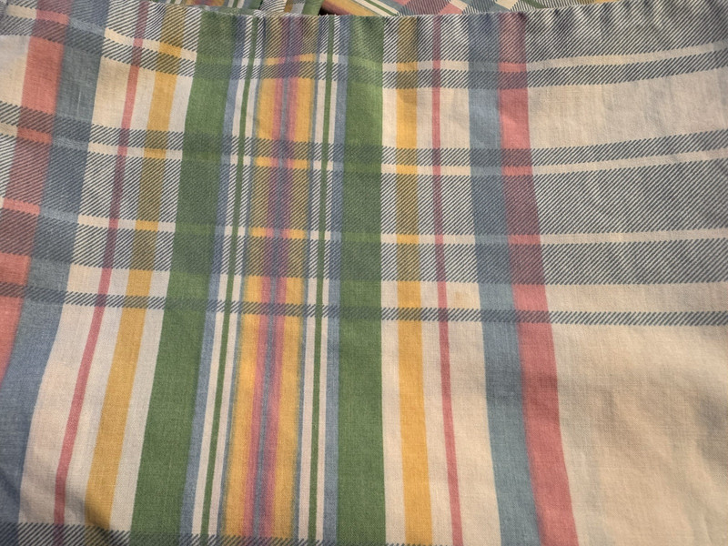 SPRINGMAID 2 Pillowcases STD Plaid Pastel Vintage Percale Clean Fresh m gallery