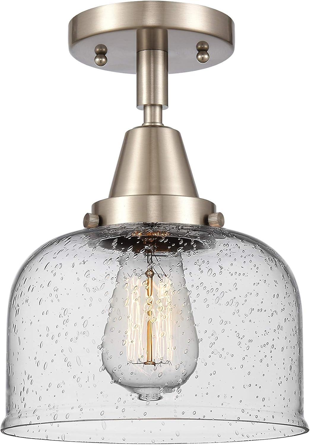 Brushed Satin Nickel LED Flush Mount Light - Franklin Restoration Style gallery