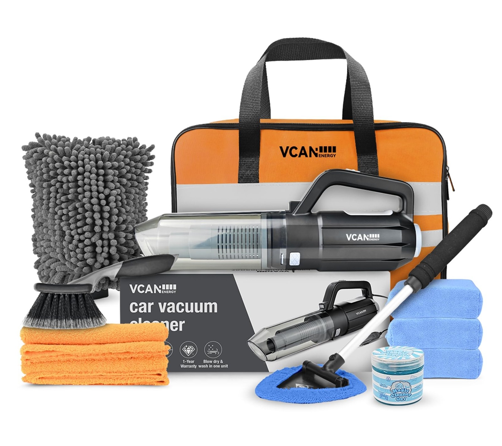 Car Cleaning kit, Car Interior Detailing kit with 10000pa Car Vacuum Cleaner,... gallery