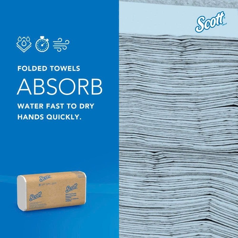 Scott Essential Recycled Multifold Paper Towels, 1-ply, 250 SheetsPack, 16 Packs gallery