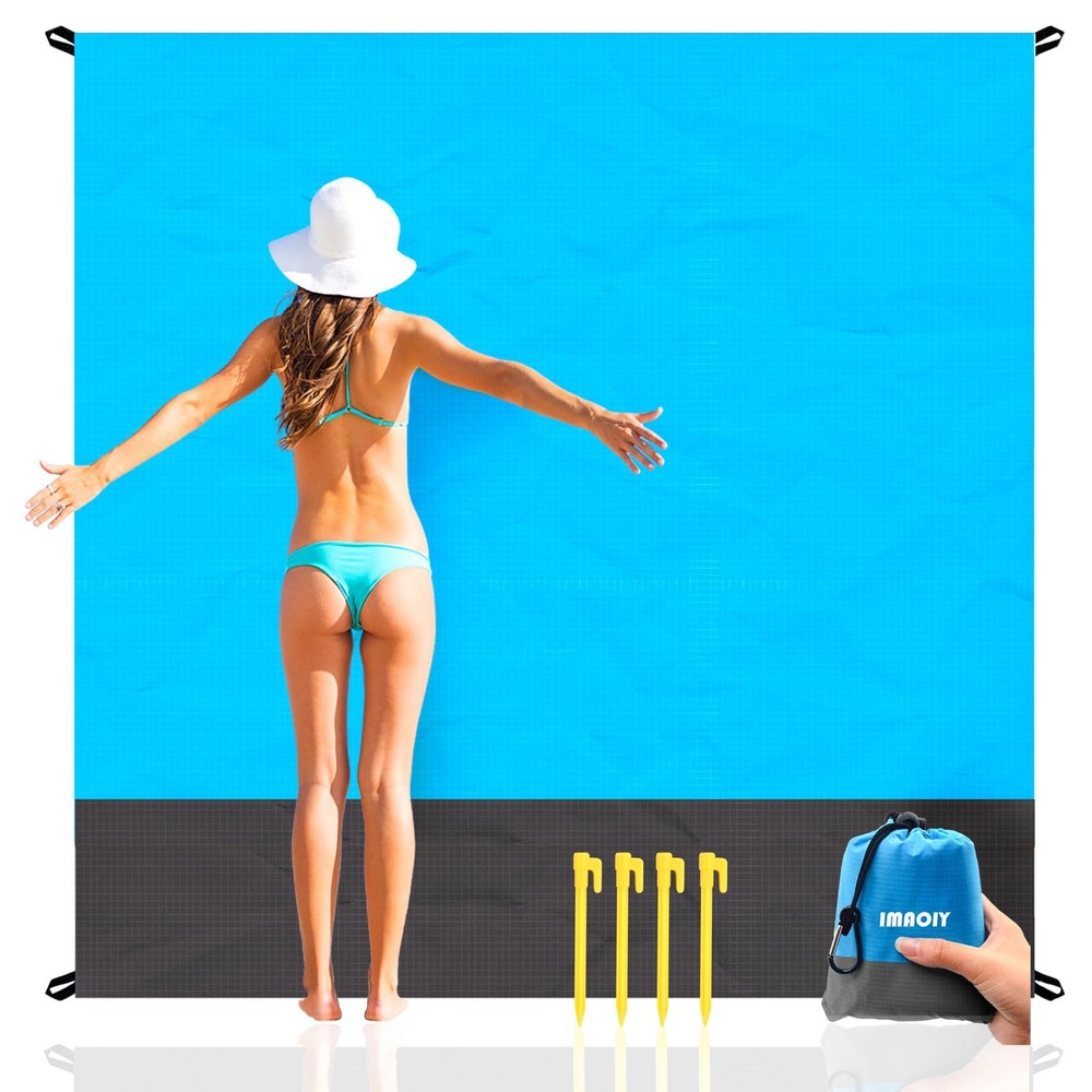 Beach Blanket Sandproof Waterproof, Beach Essentials Extra Large Beach Mat, 7...