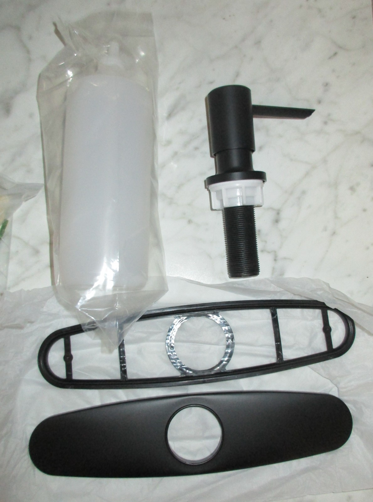 Kitchen Moen Edwyn Soap Dispenser Push Pump & Deckplate Matte Black 87028BL gallery