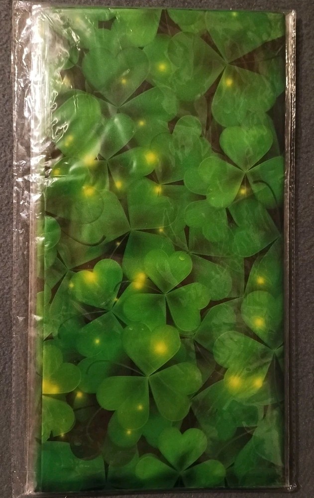 3pk Rectangular Green Shamrock St Patricks Day Tablecloths - 108in x 54in *NEW*