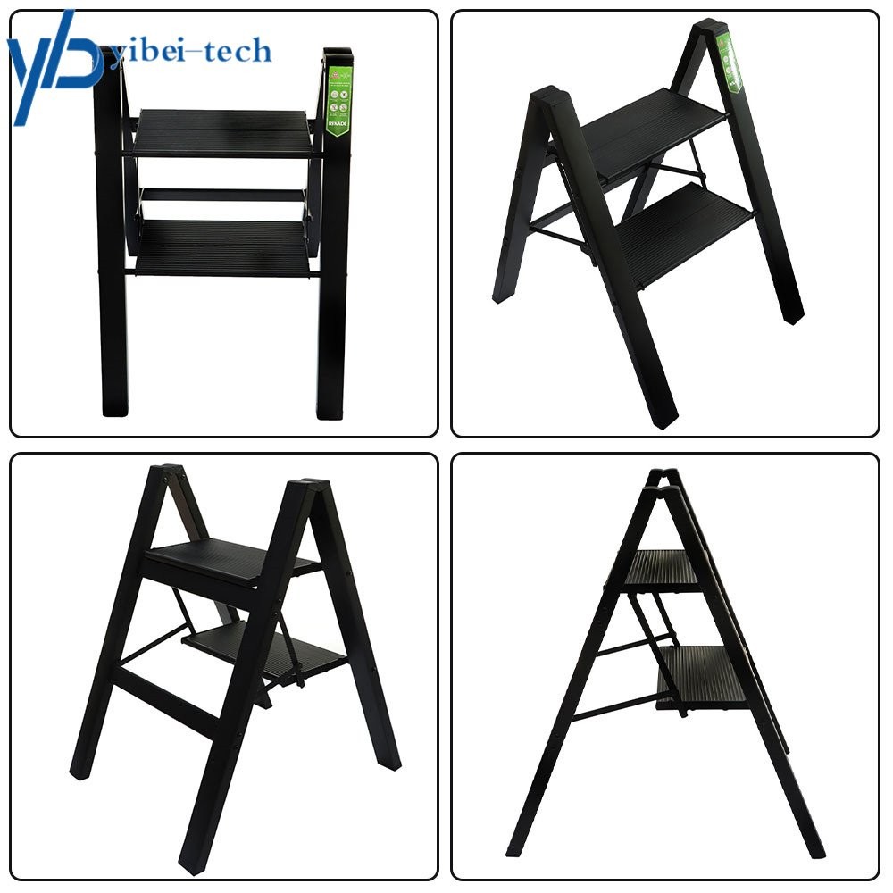 Steel Folding 2 Step Ladder Step Stool Step Ladders With Handgrip Anti-slip gallery