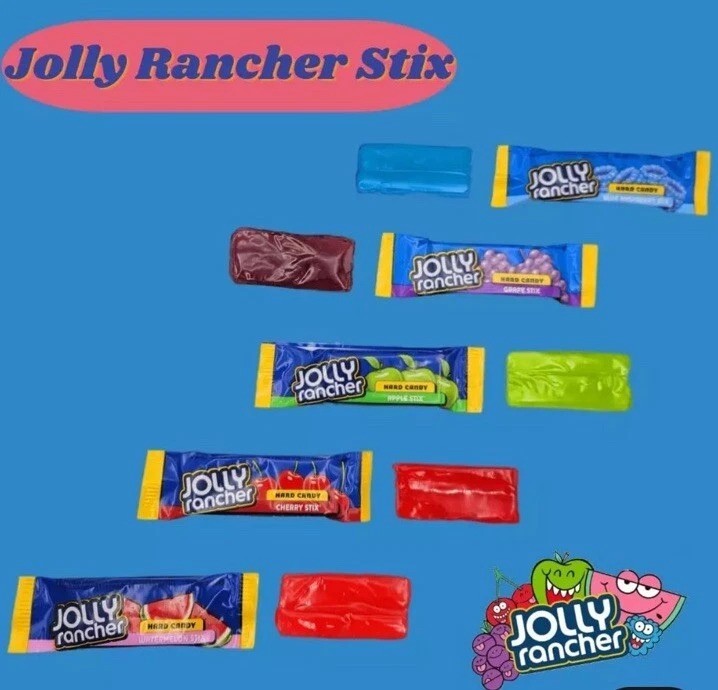 Jolly Rancher Stix Hard Candy 2 Pound sealable bag Individually Wrapped gallery