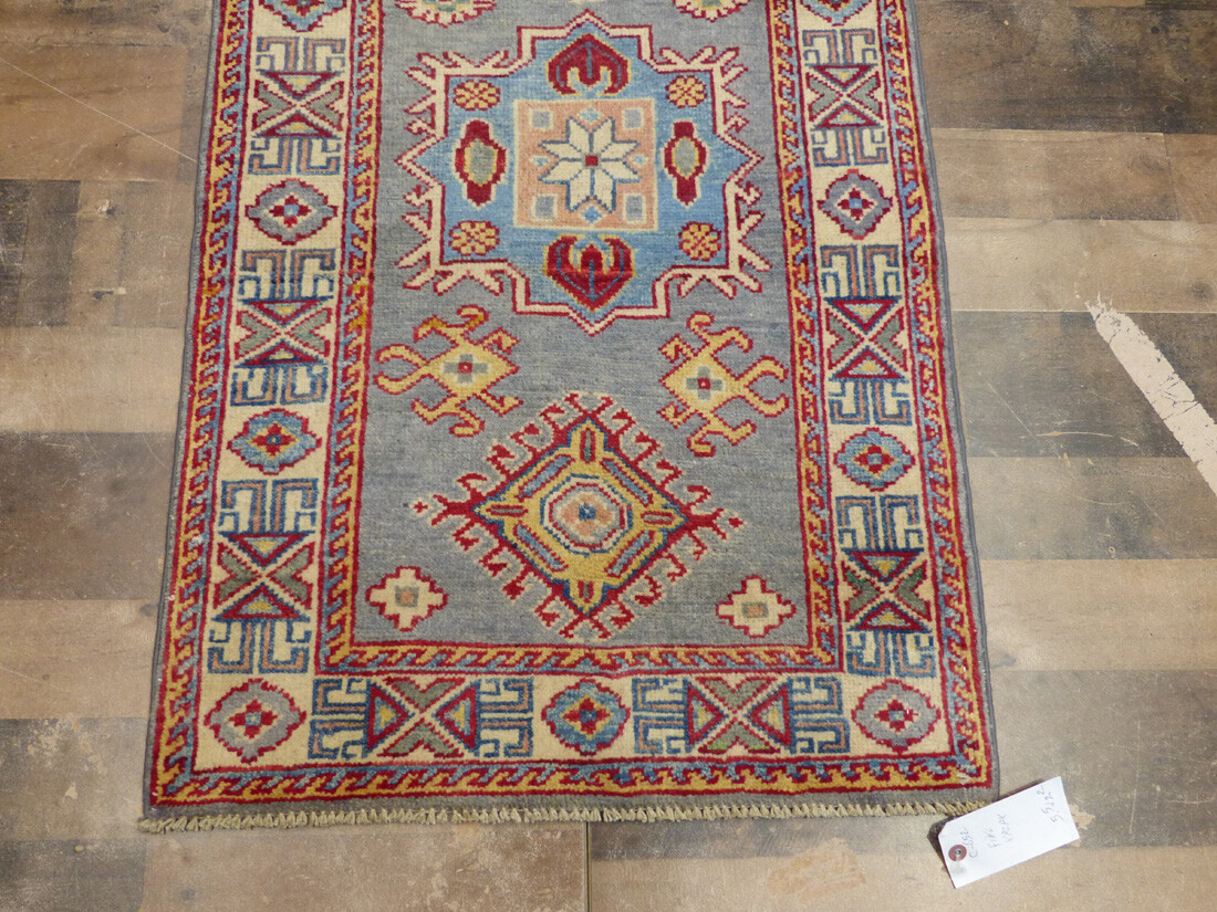 2'2'x5'5" New Fine Pak Super Kazak hand knotted wool Oriental area rug runner gallery