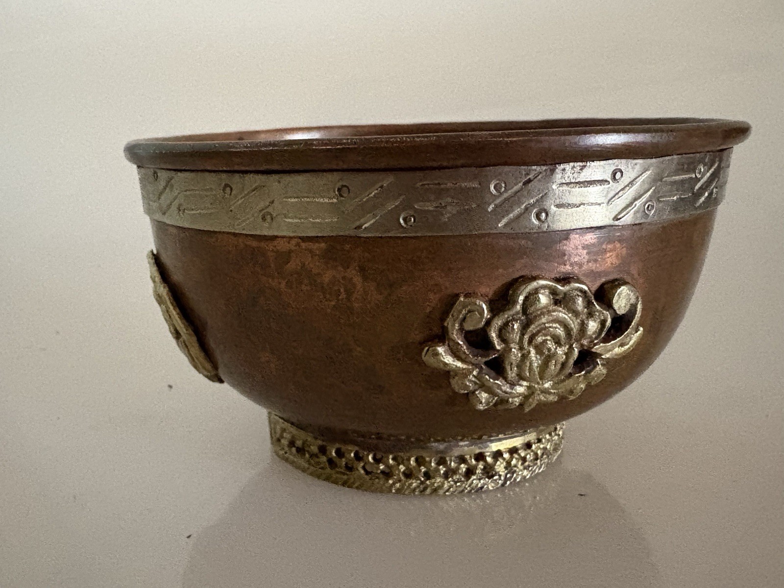 Vintage Copper Offering Bowl for Altar Use, Rituals, Incense, and Smudging 4.5” gallery