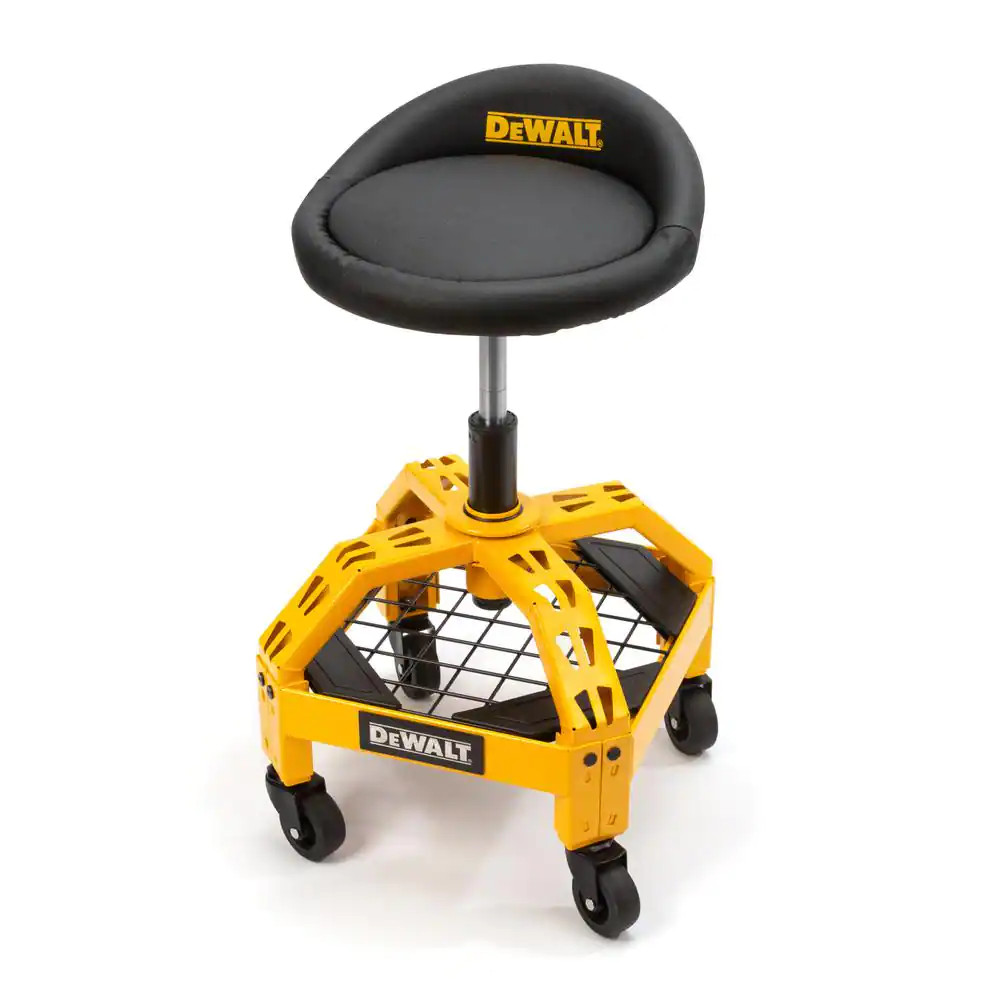 Dewalt Adjustable Shop Garage Stool Rolling Casters Steel Frame DXSTAH025 New gallery