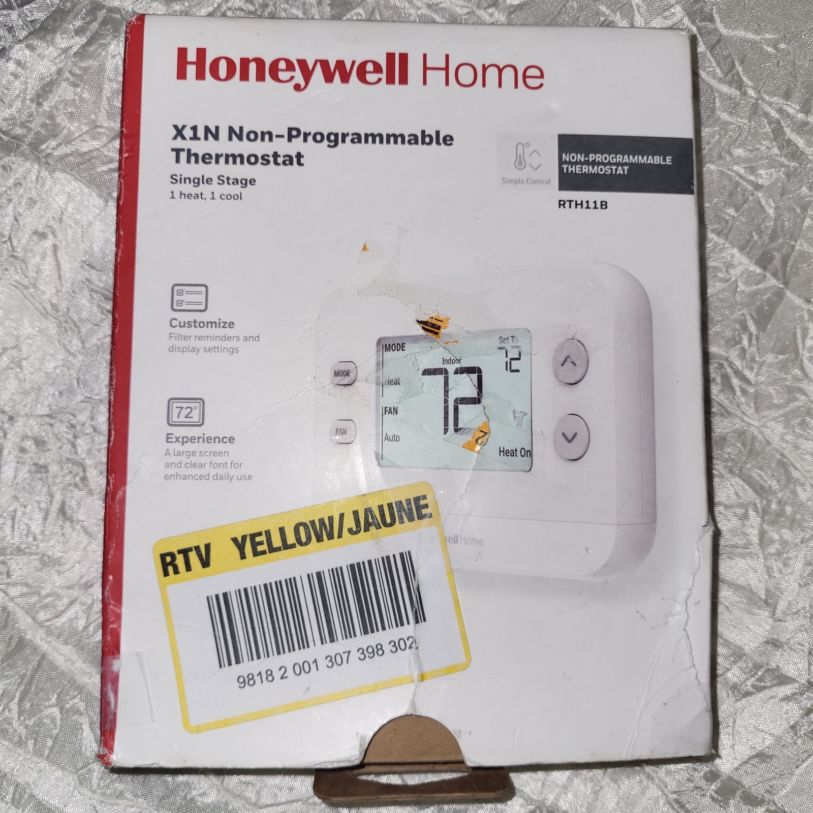 HONEYWELL X1N NON-PROGRAMMABLE THERMOSTAT SINGLE STAGE RTH11B gallery