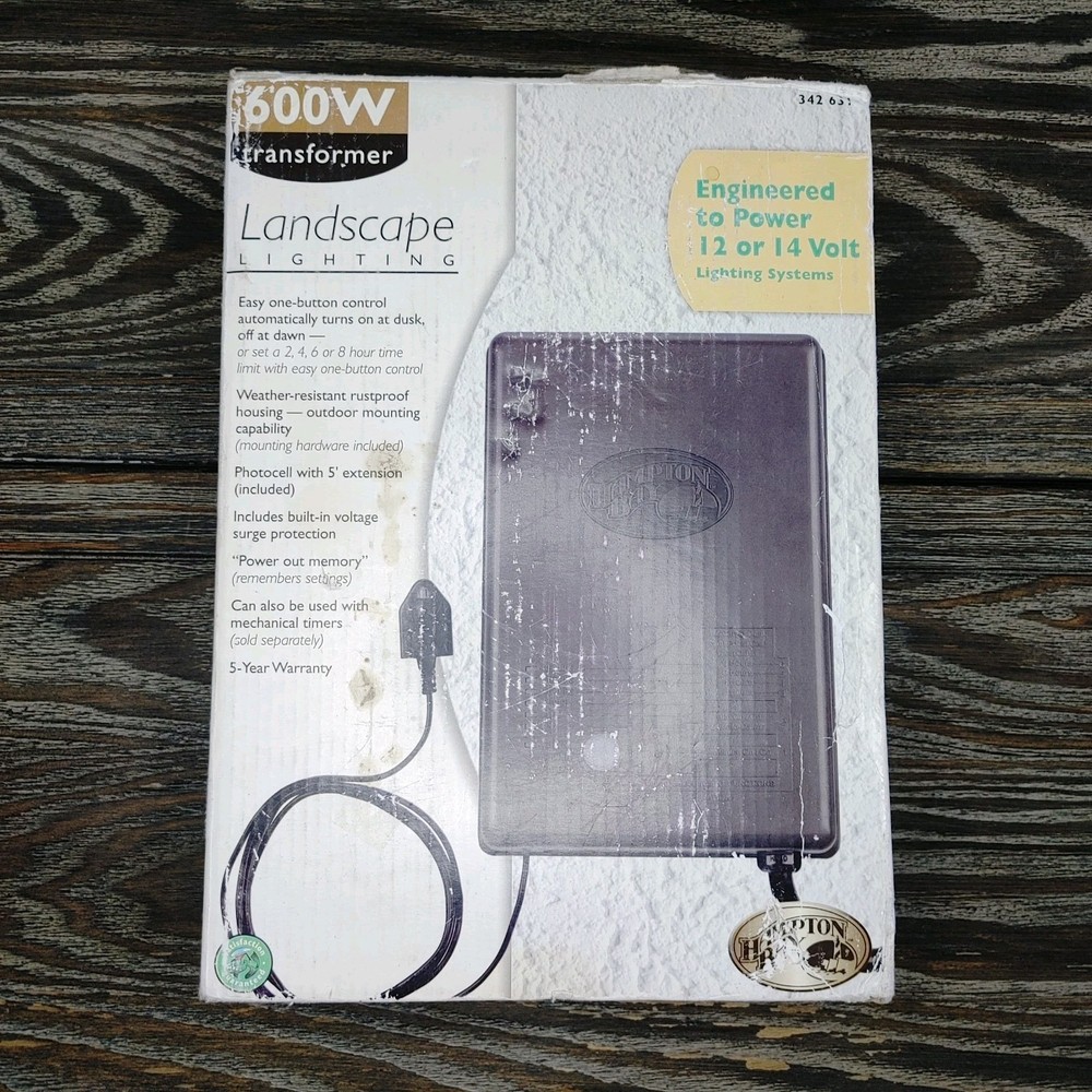 Low Voltage 600-Watt Landscape Transformer Power 12v or 14v System Hampton Bay
