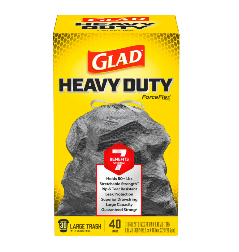 Glad ForceFlex Heavy Duty Drawstring Trash Bags 30 Gallon 40 Count gallery