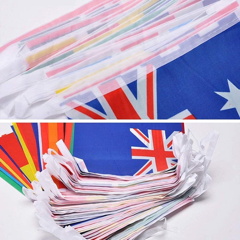 International World 100 Countries String Flag Assorted Hanging Flag Banners 82FT gallery