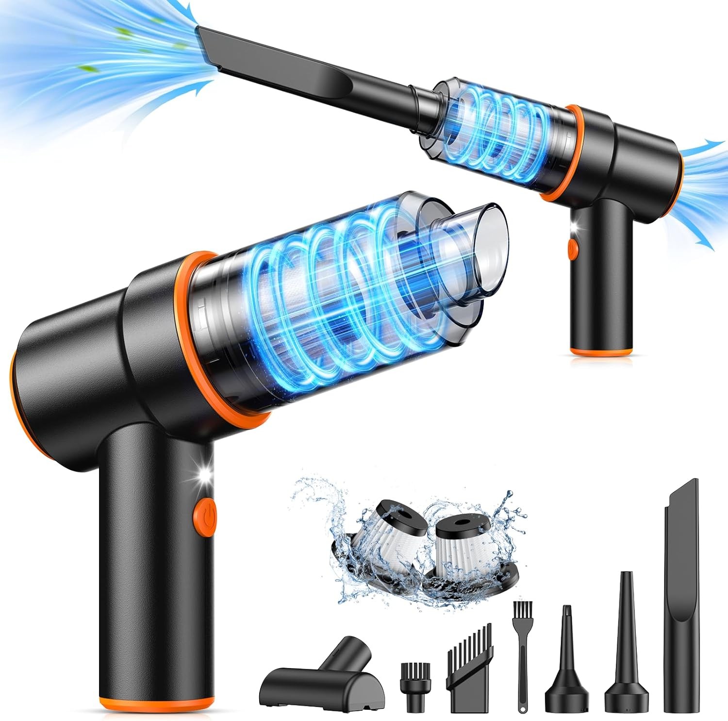 KMM Handheld Car Vacuum Cleaner, 9000PA Vacuum Cleaner & Air Duster, 120W High P gallery