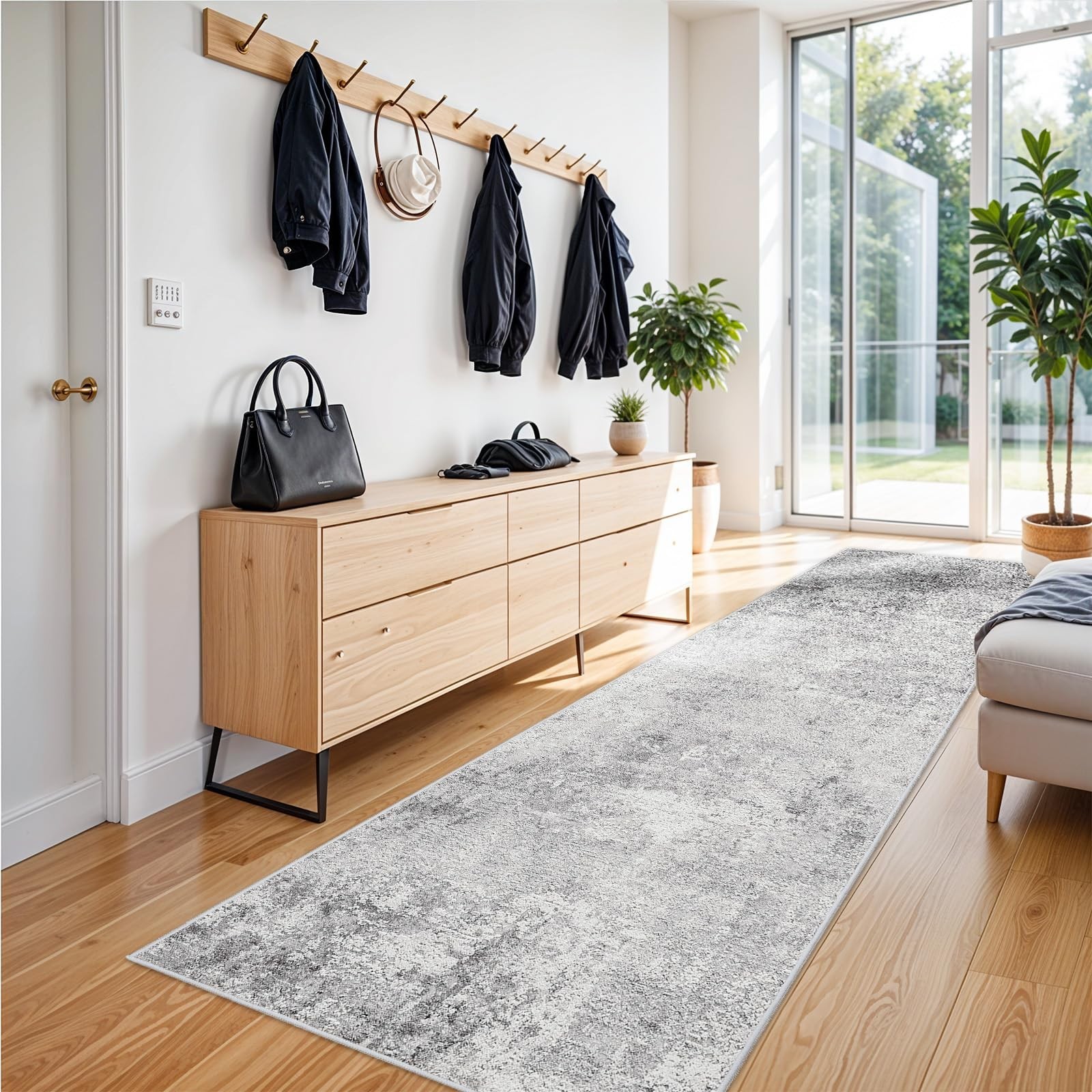 RUUGME Washable 3x8 Hallway Runner Rug - Runner Rugs Modern Stain Resistant I... gallery