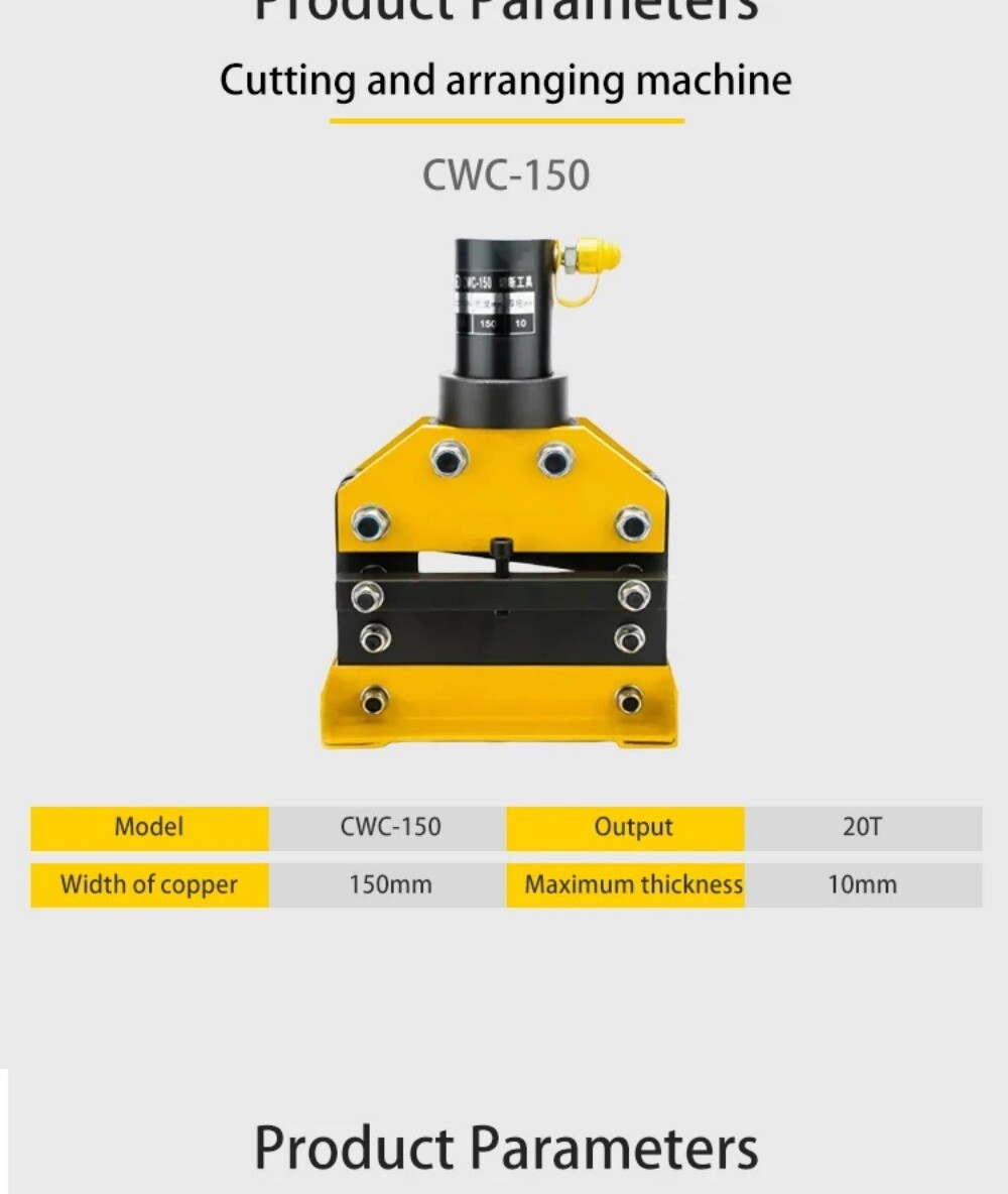 CWC-150 Hydraulic Cutting Tool Busbar Cut Angle Steel Cutters Machine gallery
