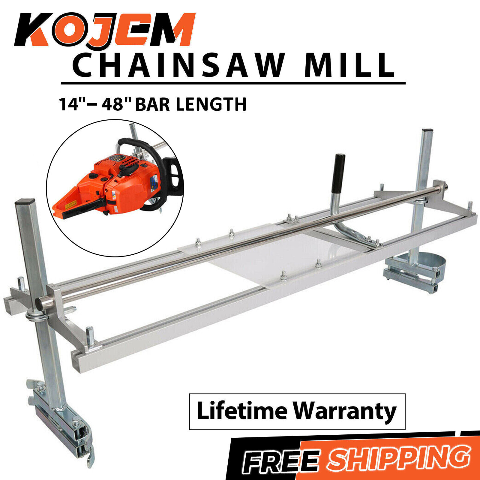 Portable Chainsaw mill 48" Inch Planking Milling Bar Size 14" to 48" gallery