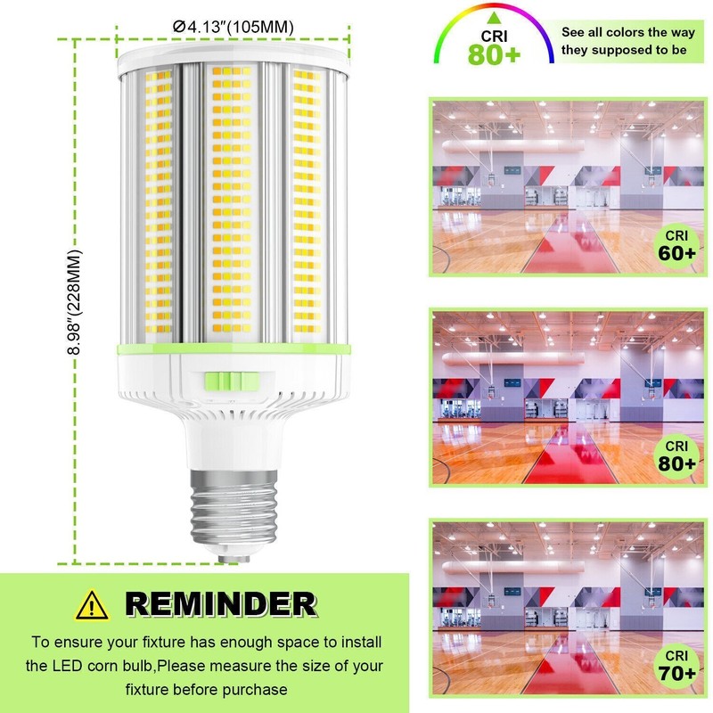 120W Led Corn light bulb, 18000Lm E39 Mogul Base Warehouse Garage Area Lighting gallery