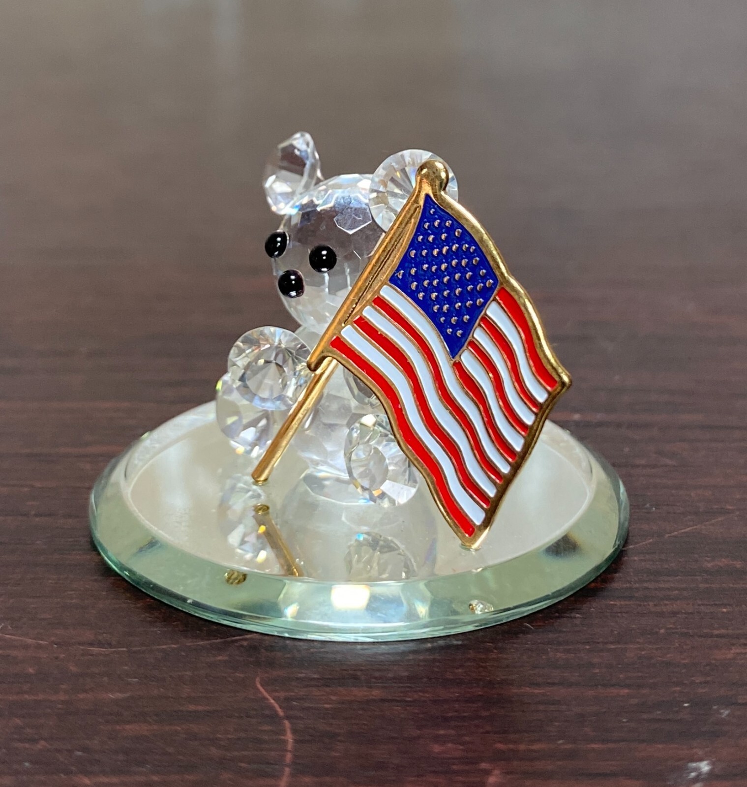 Crytal World Patriotic Teddy with American Flag USA gallery