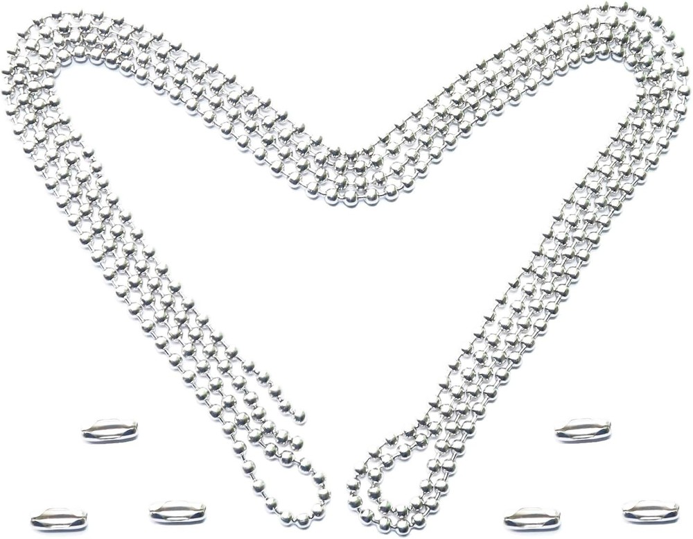 60 Inch Ceiling Fan Pull Chain Extension for Ceiling Fans and Lights, Stainless