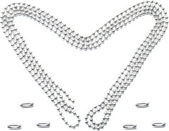 60 Inch Ceiling Fan Pull Chain Extension for Ceiling Fans and Lights, Stainless