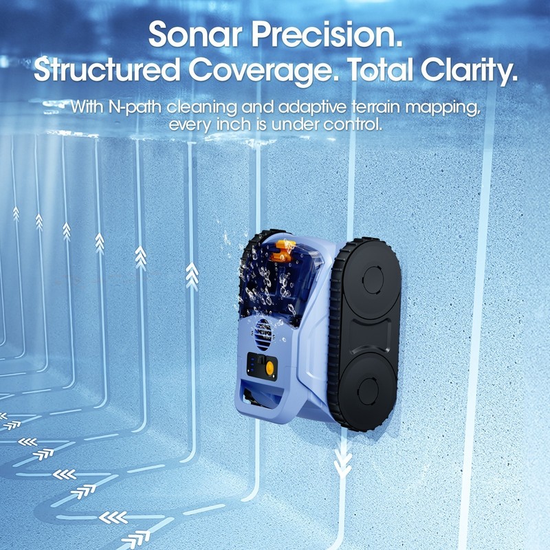 2026 Seauto Automatic Robotic Pool Vacuum Cleaner, Wall Climbing Scrubber Brush gallery