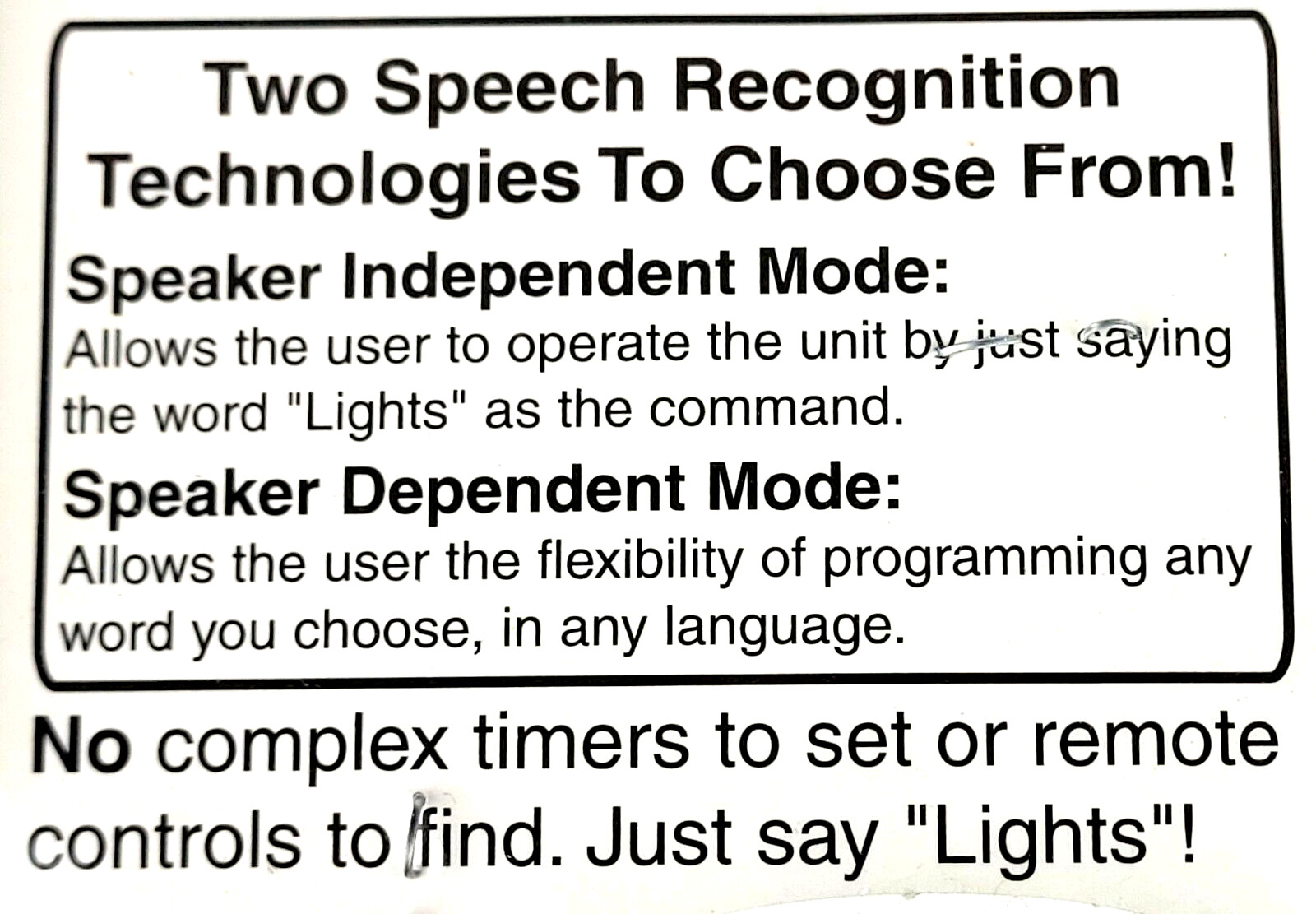 Voice Operated CHRISTMAS TREE LIGHT CONTROL IntelaVoice VOS Systems ~ NEW gallery