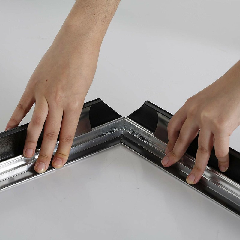 Portable Snap Poster Frame 1.77" Aluminum Front Loading Wall Mount 40x60 Black gallery