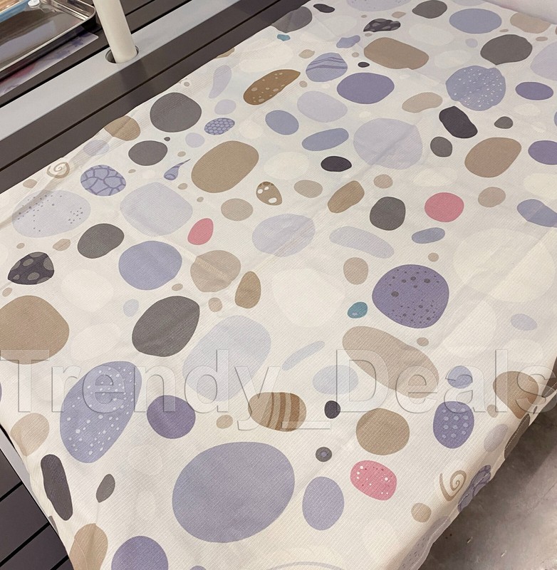 Ikea SOMMARFLOX Tablecloth, Patterned Stones/Multicolor Square 57x57 " - NEW gallery