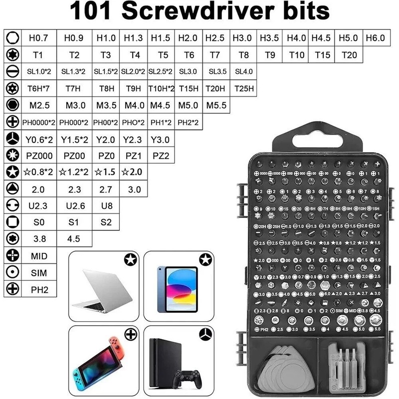 122 in 1 Precision Screwdriver Set Computer Repair Tool Kit Acssart Magnetic Bit gallery