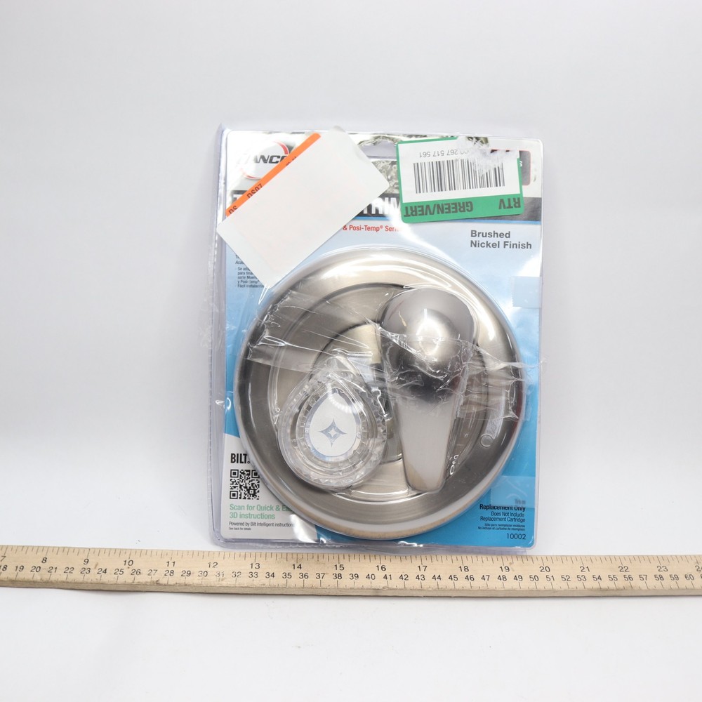 Danco Universal Trim Kit Single Handle Shower Clear Brushed Nickel -Complete Kit