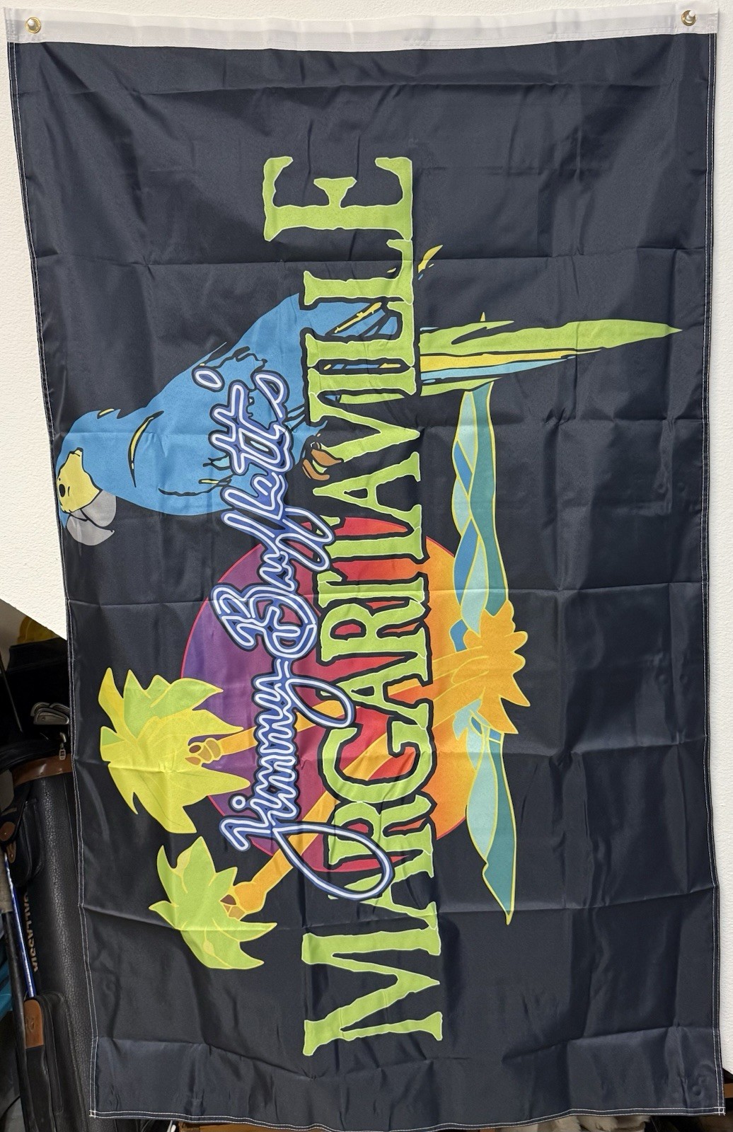 Margaritaville Jimmy Buffett Parrot Island Vacation 3x5 Flag Double Sided gallery