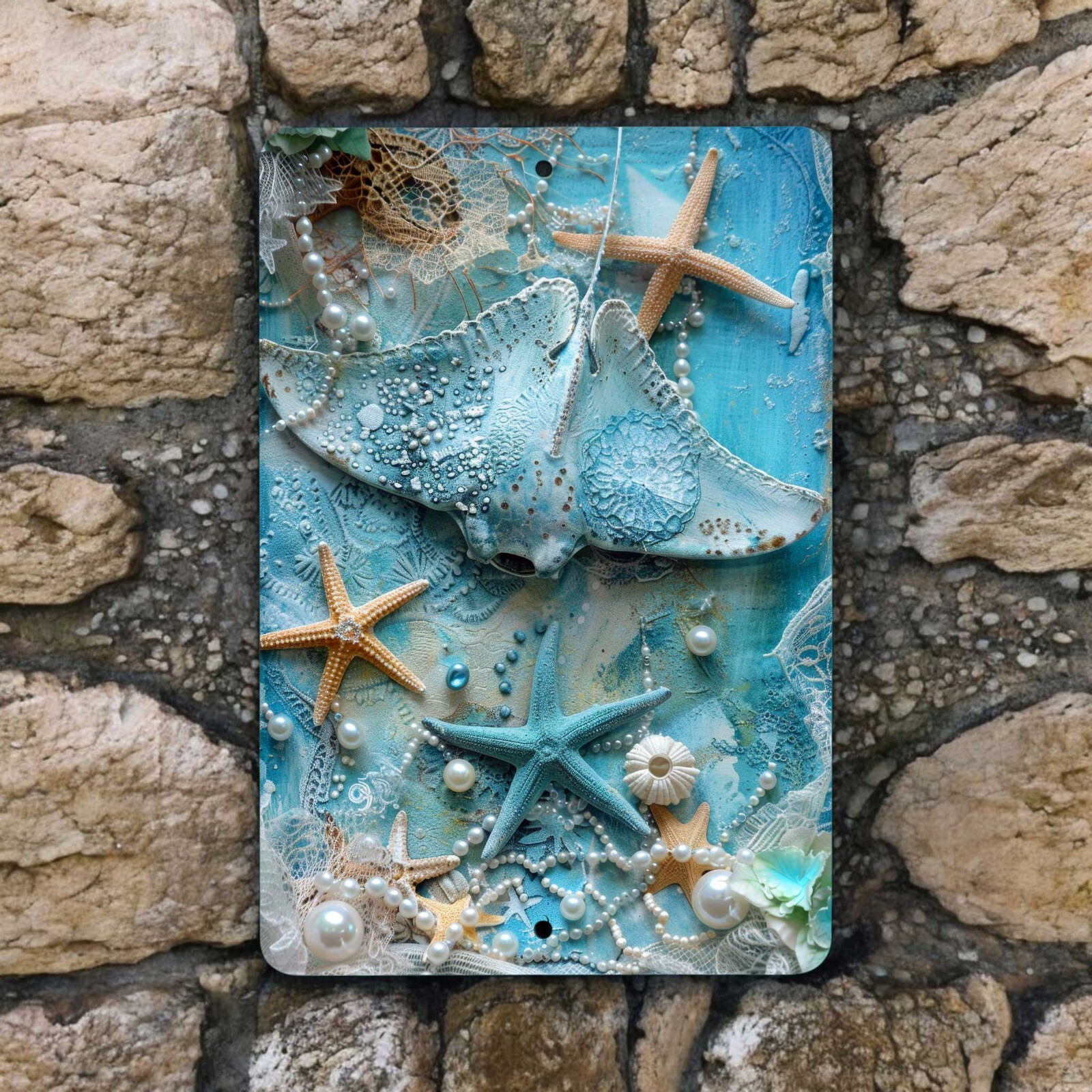 Stingray Metal Wall Sign 8x12", Nautical Decor for Ocean Lovers & Coastal Homes gallery