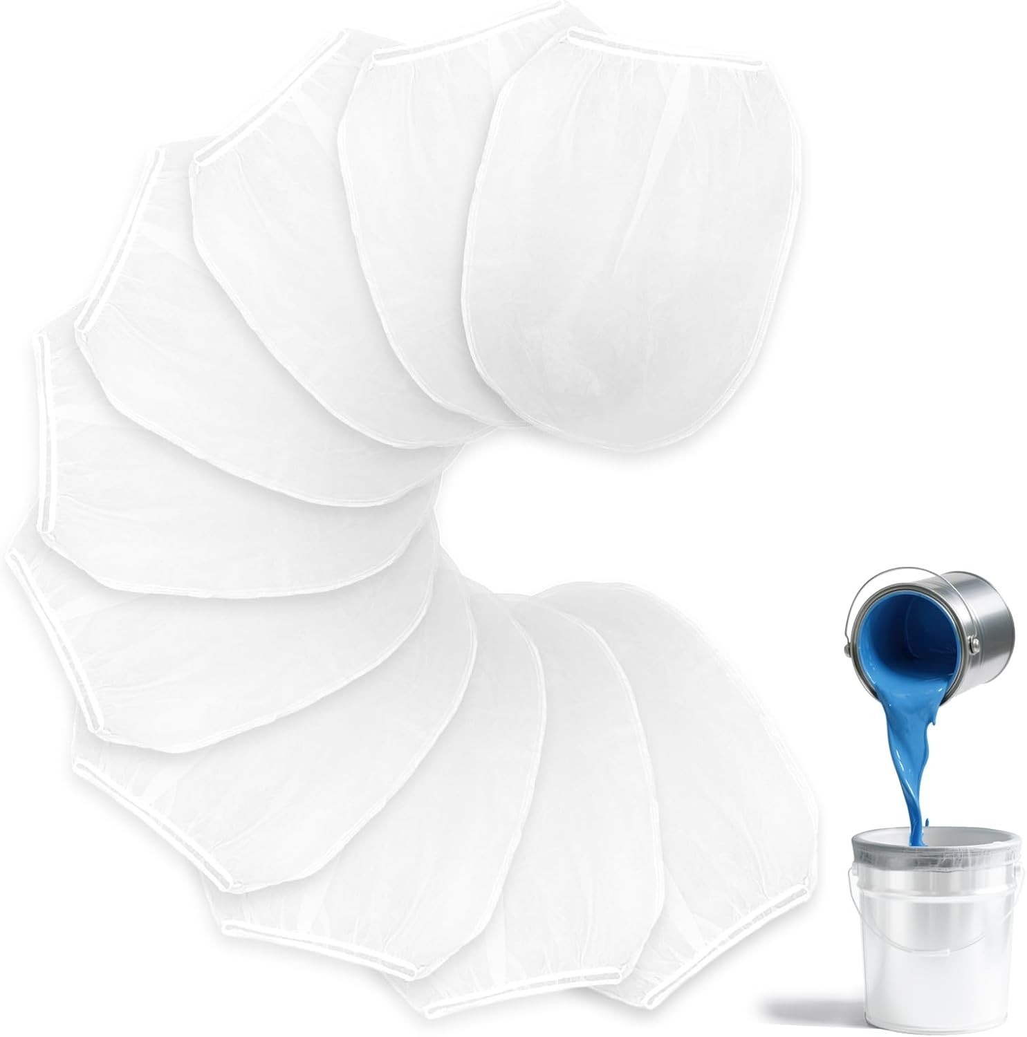 10 PCS Paint Filter Bags, 5 Gallon White Fine Mesh Strainer gallery