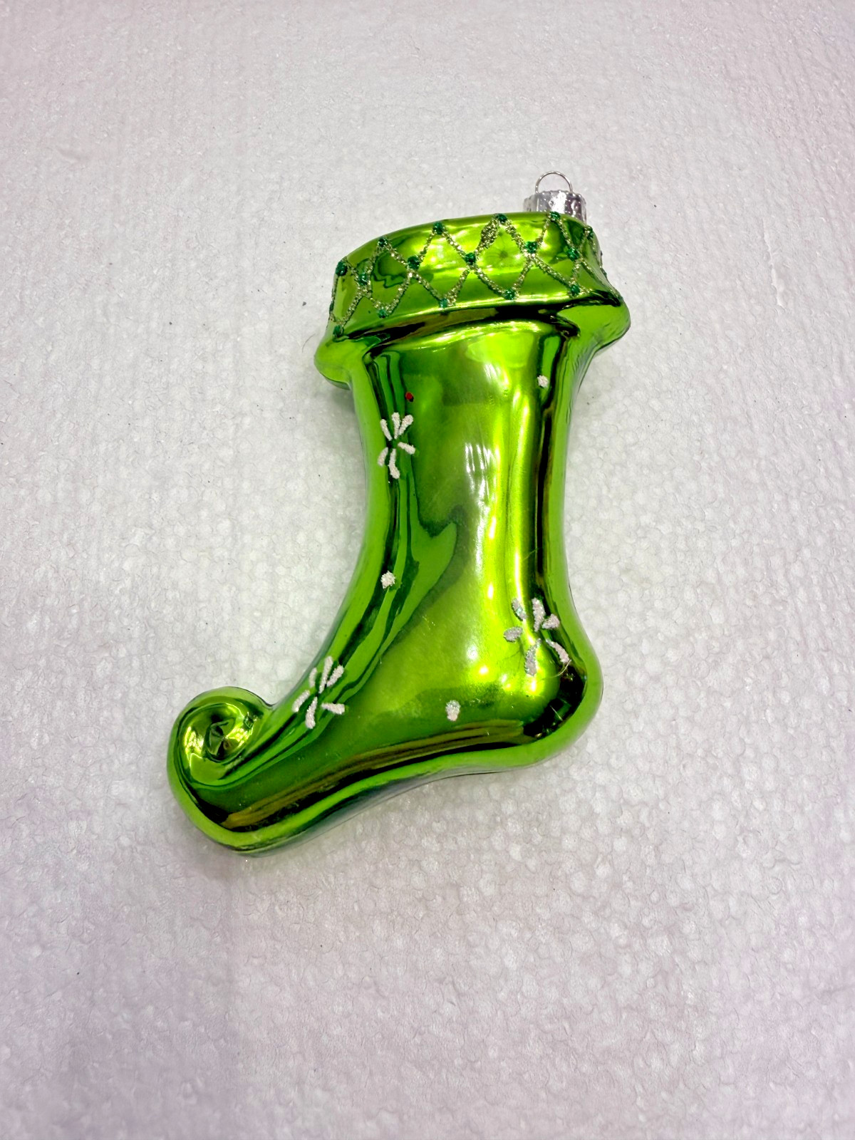 Whimsical Green Glass Boot ornament gallery