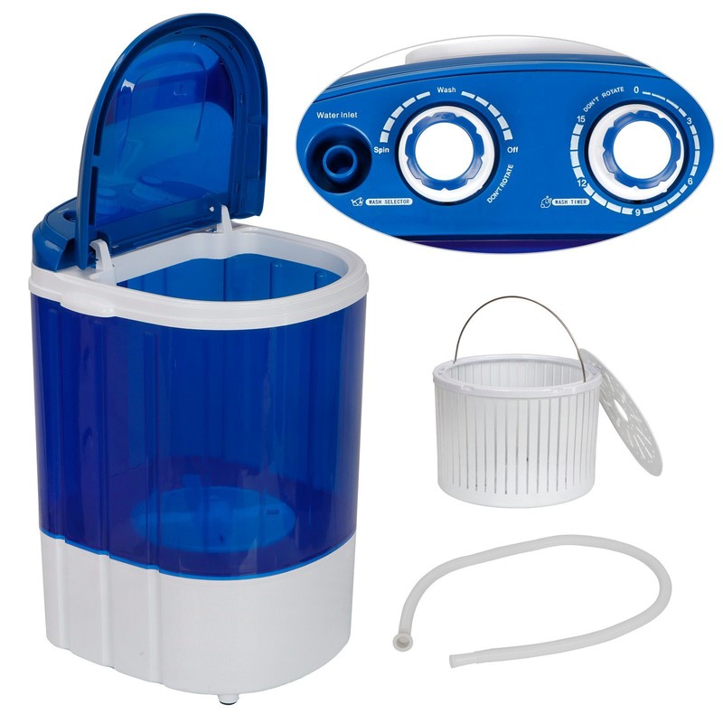 ECO Compact Mini Wash Machine 200W 9lbs Portable Traveling Timer Washer gallery