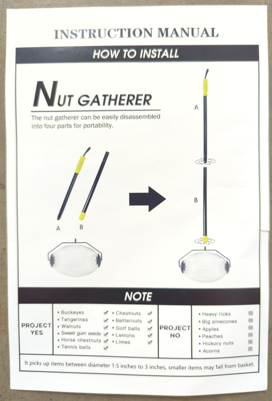 ORIENTOOLS Nut Gatherer Garden Rolling Nut Harvester Picks up Balls Pecans, etc. gallery