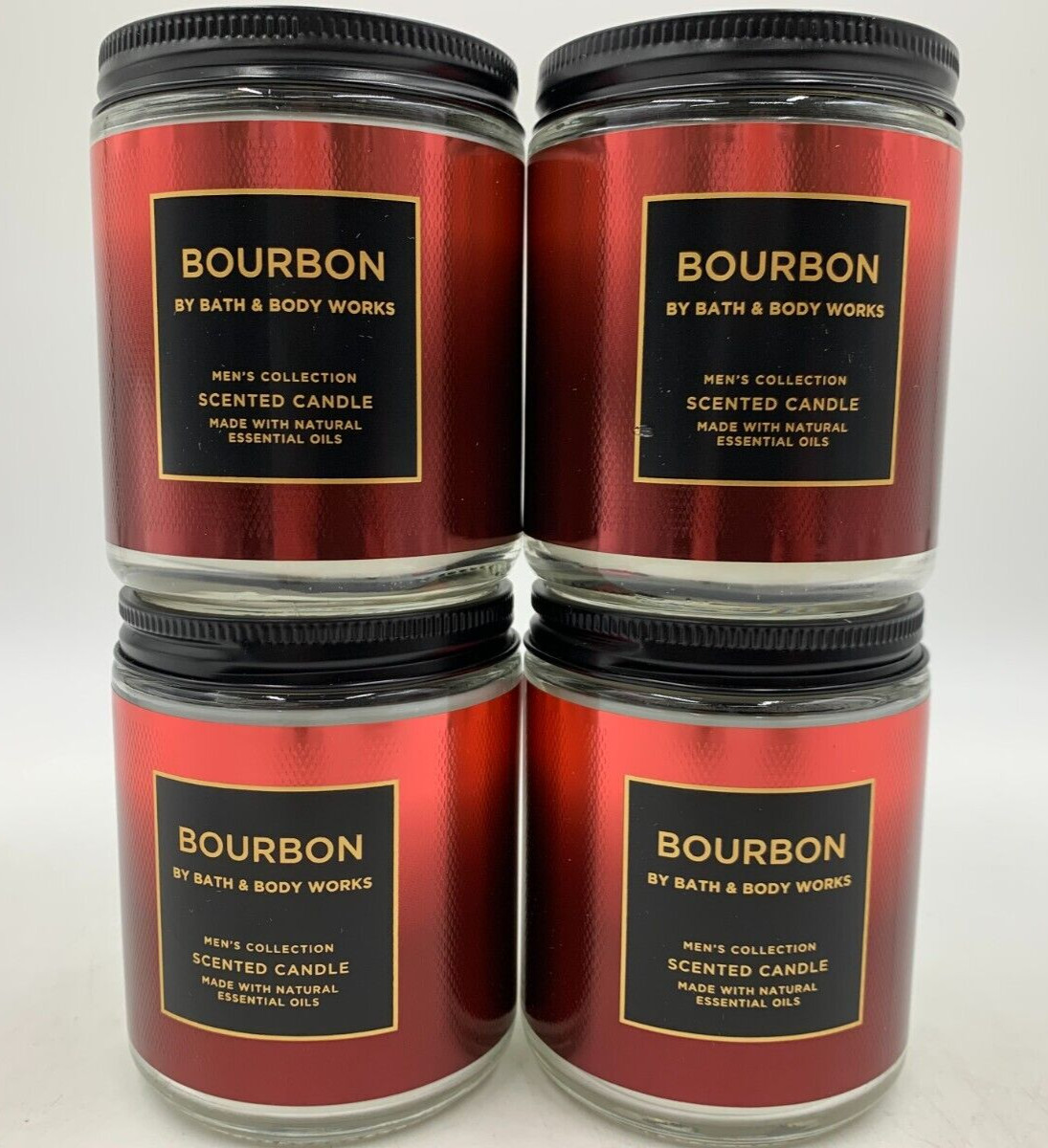 Bath & Body Works Mens Collection Bourbon Single Wick Candle 7 oz S/4 #893H gallery