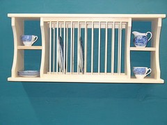 *NEW* split shelf cabinet wall counter WOOD PLATE dish RACK mugs glasses spice