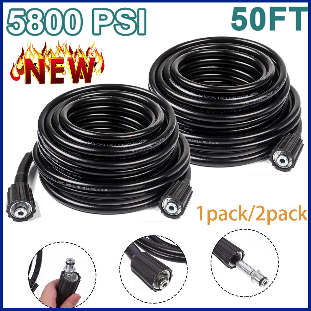 50FT 5800PSI Replacement High Pressure Power Washer Hose -3/8" Quick Connect USA gallery