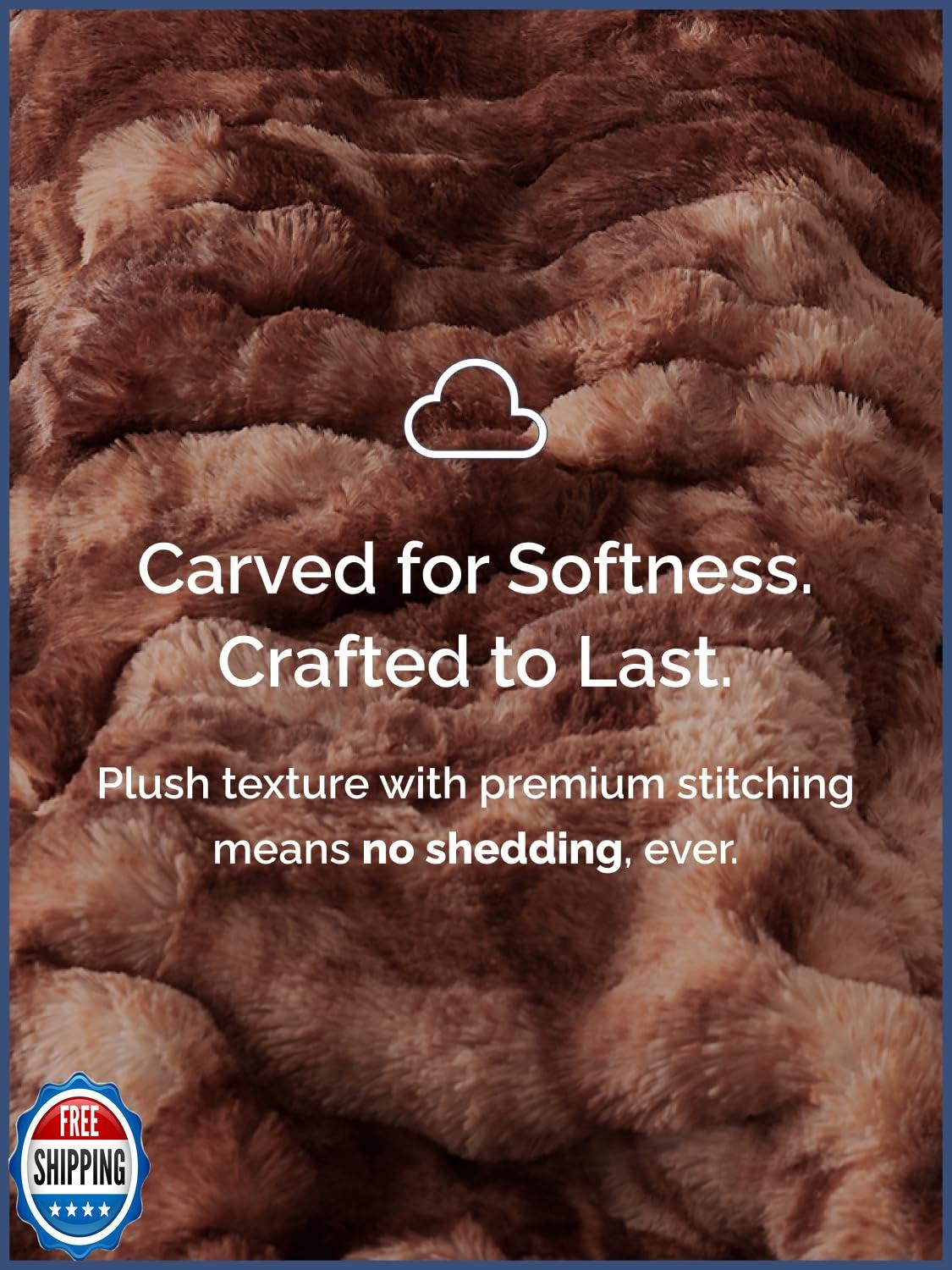 Fluffy Throw Blanket King Size - Faux Fur Throw for Couch or Bed - Plush Soft gallery