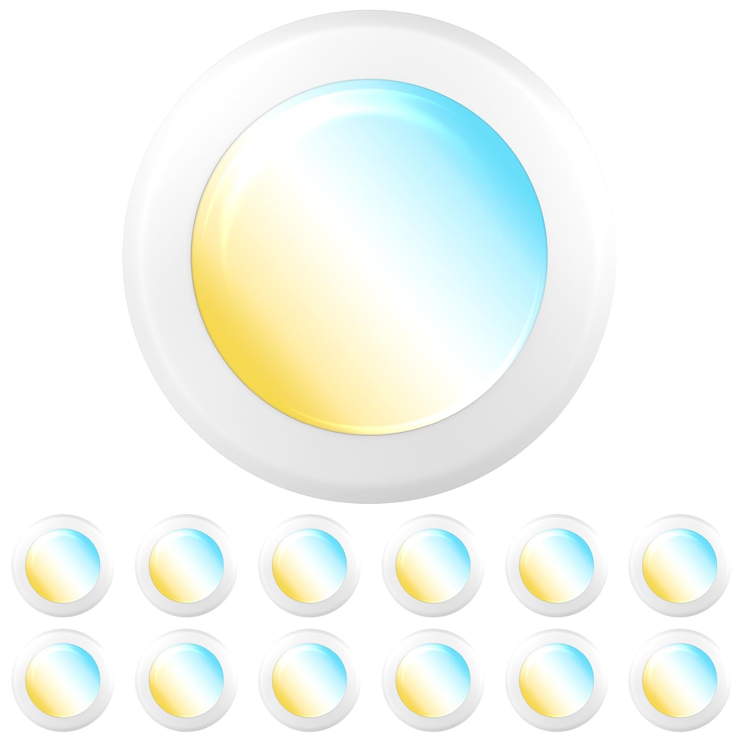 Sunco 12 Pack LED 12 Pack, 5 CCT in One (3000K, 4000K, 5000K, 6000K, 6500K) gallery
