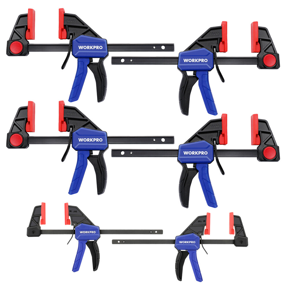 WORKPRO Mini Bar Clamp 6" One-Handed Spreader/Bar Clamp 150 lb/50 lbs Load Limit gallery