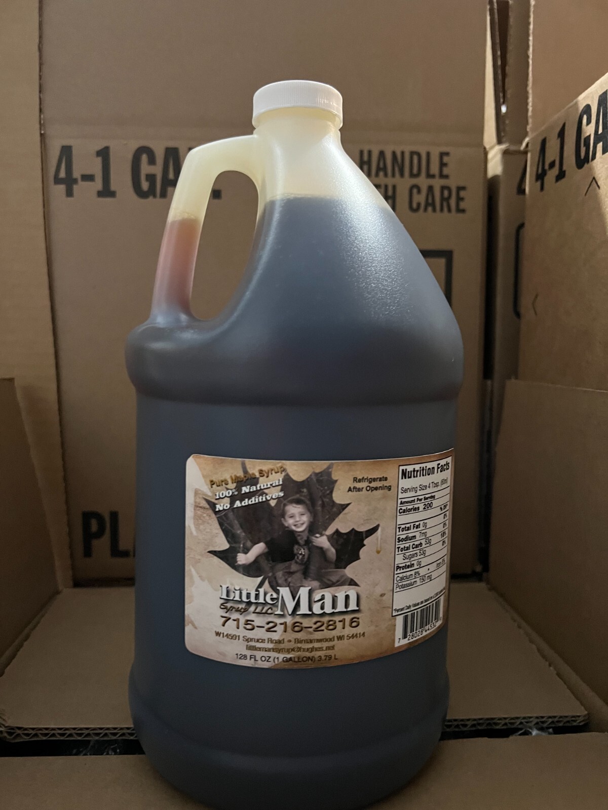 100% Pure Wisconsin Maple Syrup Grade A Dark Robust/ Case of 4 gallons gallery