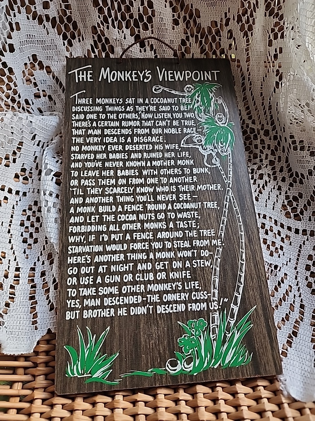 Vintage The Monkey's Viewpoint Wall Decor gallery