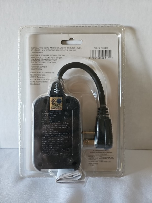 Merry Brite Outdoor Mechanical Timer, 2-8 hours or Dusk-Dawn, Single Outlet *New gallery
